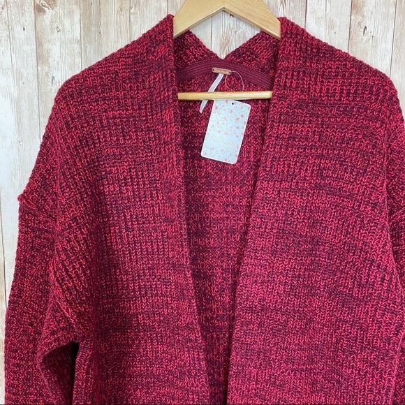 Free People Women's High Hopes Open Front Cardi Sweater Long Sleeve Size‎ Medium - Picture 5 of 13
